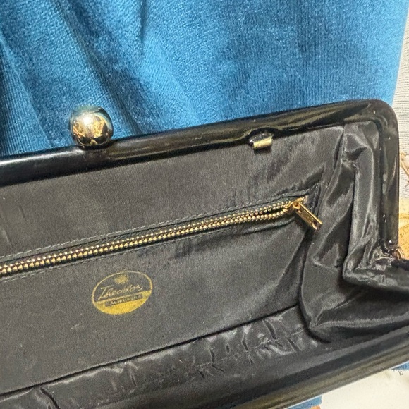Elegant Vintage “ Theodor” Black Clutch Bag- Black Patent leather - Picture 5 of 8